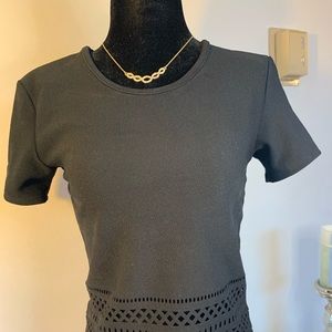 Black Long Crop Shirt ANTISTAR